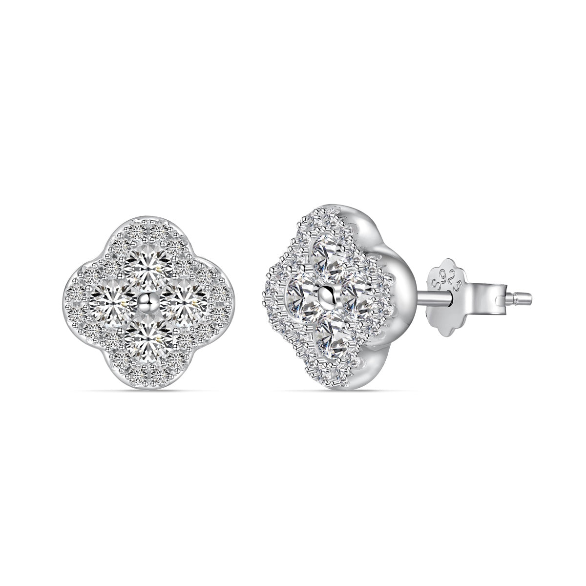 [Okajuri Jewelry]Four-Leaf Clover Flower Shaped Earrings