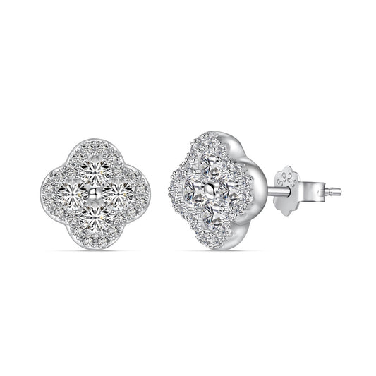 [Okajuri Jewelry]Four-Leaf Clover Flower Shaped Earrings