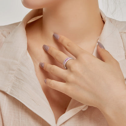 [Okajuri Jewelry]Ornate Colorful Radiant Cut Daily Ring