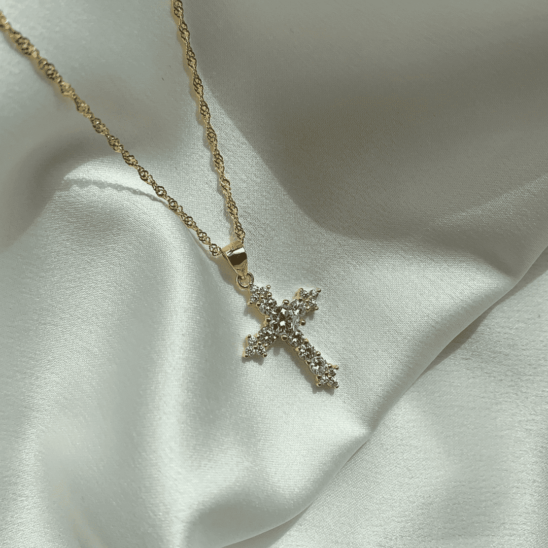 [Okajuri Jewelry]Delicate Cross Shape Necklace