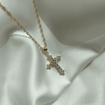 [Okajuri Jewelry]Delicate Cross Shape Necklace