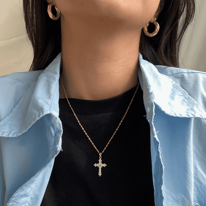 [Okajuri Jewelry]Delicate Cross Shape Necklace