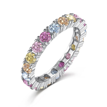 [Okajuri Jewelry]Dazzling Lustrous Round Cut Tennis Ring