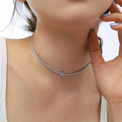 [Okajuri Jewelry]1.0 Carat Shining Oval Cut Necklace