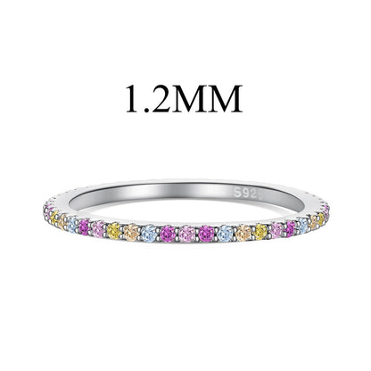 [Okajuri Jewelry]Ornate Colorful Round Cut Tennis Ring