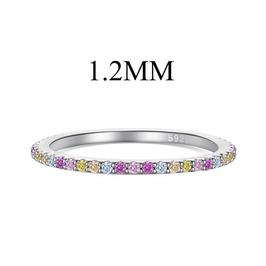[Okajuri Jewelry]Ornate Colorful Round Cut Tennis Ring