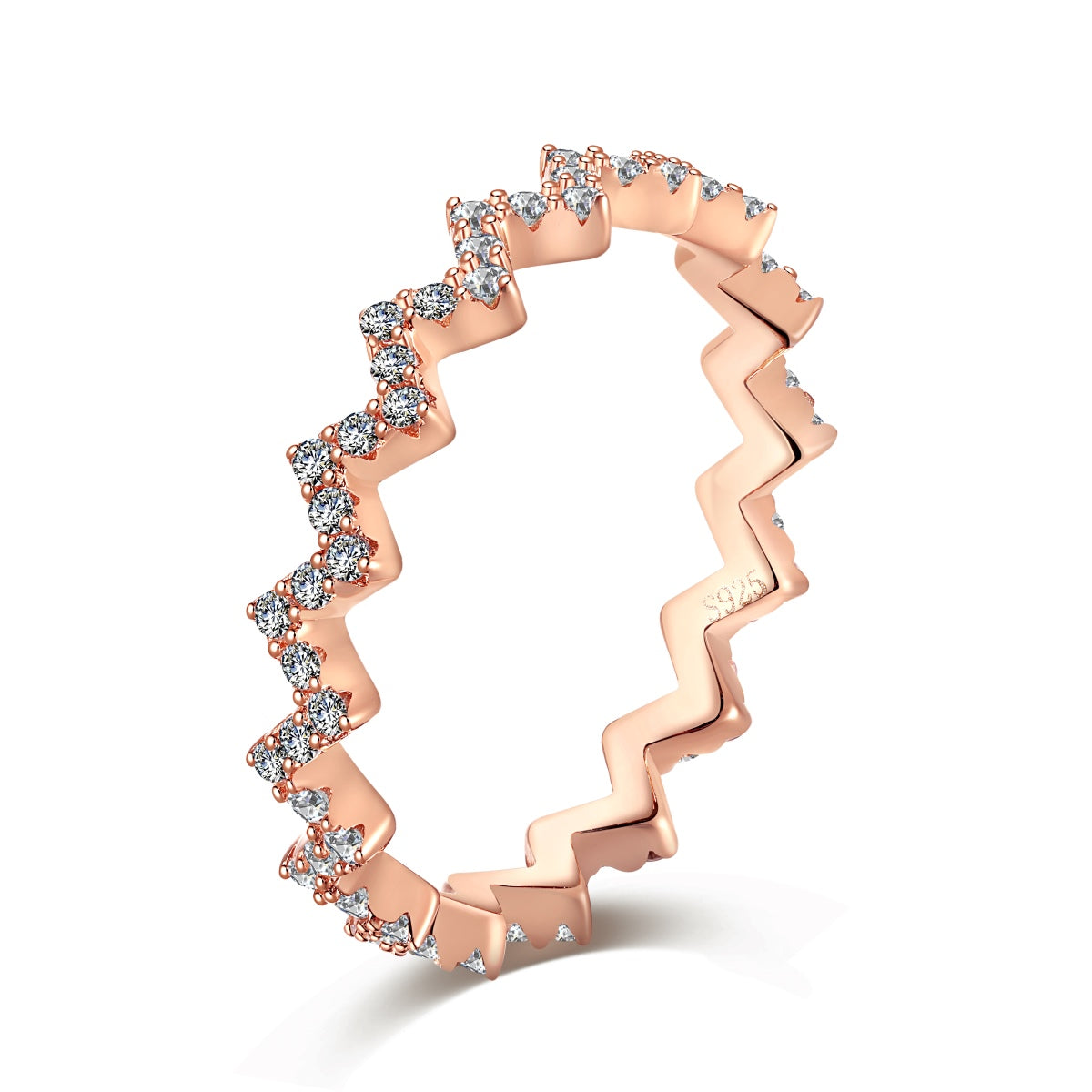 [Okajuri Jewelry]Delicate Enchanting Wave Shape Daily Ring