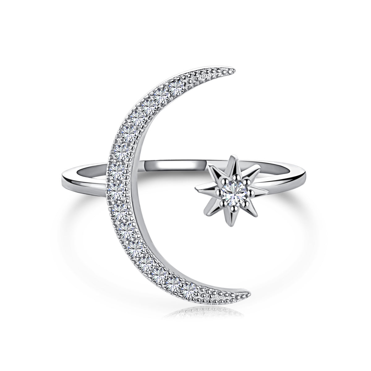 [Okajuri Jewelry]Eternity Moon & Star Ring