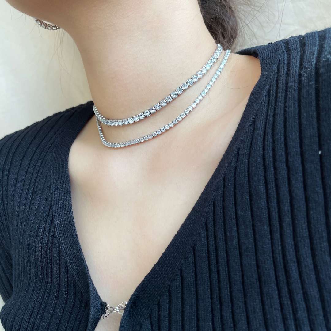 [Okajuri Jewelry]Elegant Tennis Chain Necklace