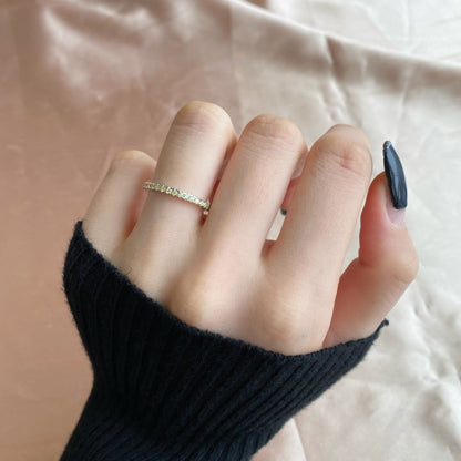 [Okajuri Jewelry]Delicate Sparkling Round Cut Daily Ring