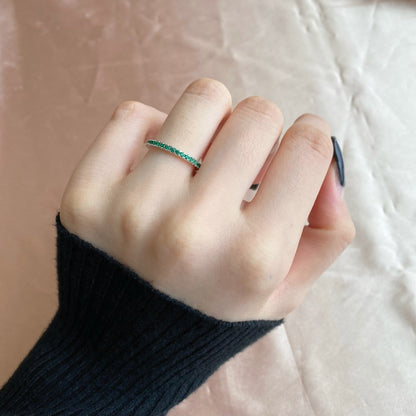 [Okajuri Jewelry]Delicate Sparkling Round Cut Daily Ring