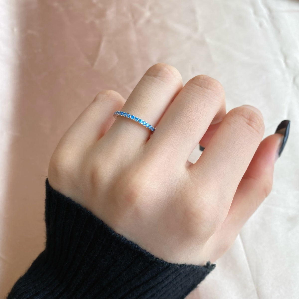 [Okajuri Jewelry]Delicate Sparkling Round Cut Daily Ring