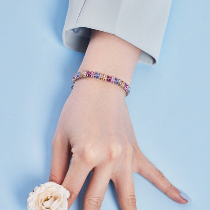 [Okajuri Jewelry]Sparkling Exquisite Multi Cut Party Bracelet