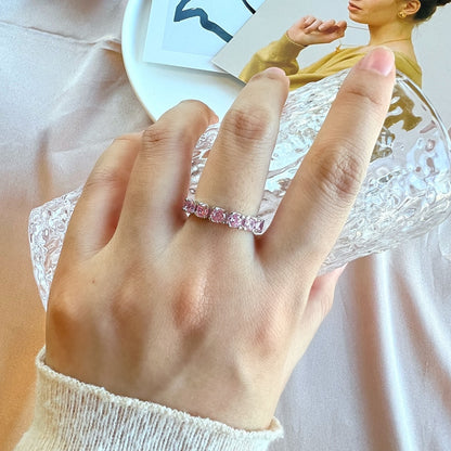 [Okajuri Jewelry]Eternity Round Cut Tennis Ring
