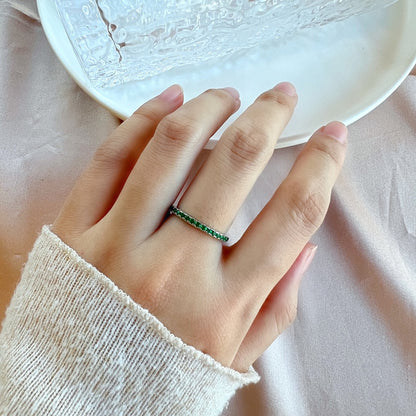 [Okajuri Jewelry]Delicate Sparkling Round Cut Daily Ring