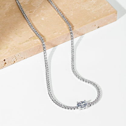 [Okajuri Jewelry]1.0 Carat Shining Oval Cut Necklace