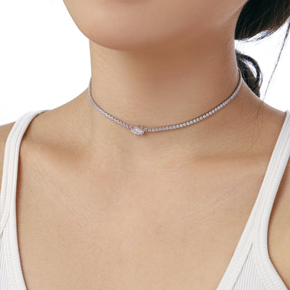 [Okajuri Jewelry]1.0 Carat Shining Oval Cut Necklace