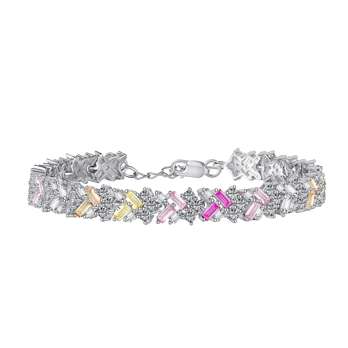 [Okajuri Jewelry]Dazzling Unique Multi Shape Daily Bracelet
