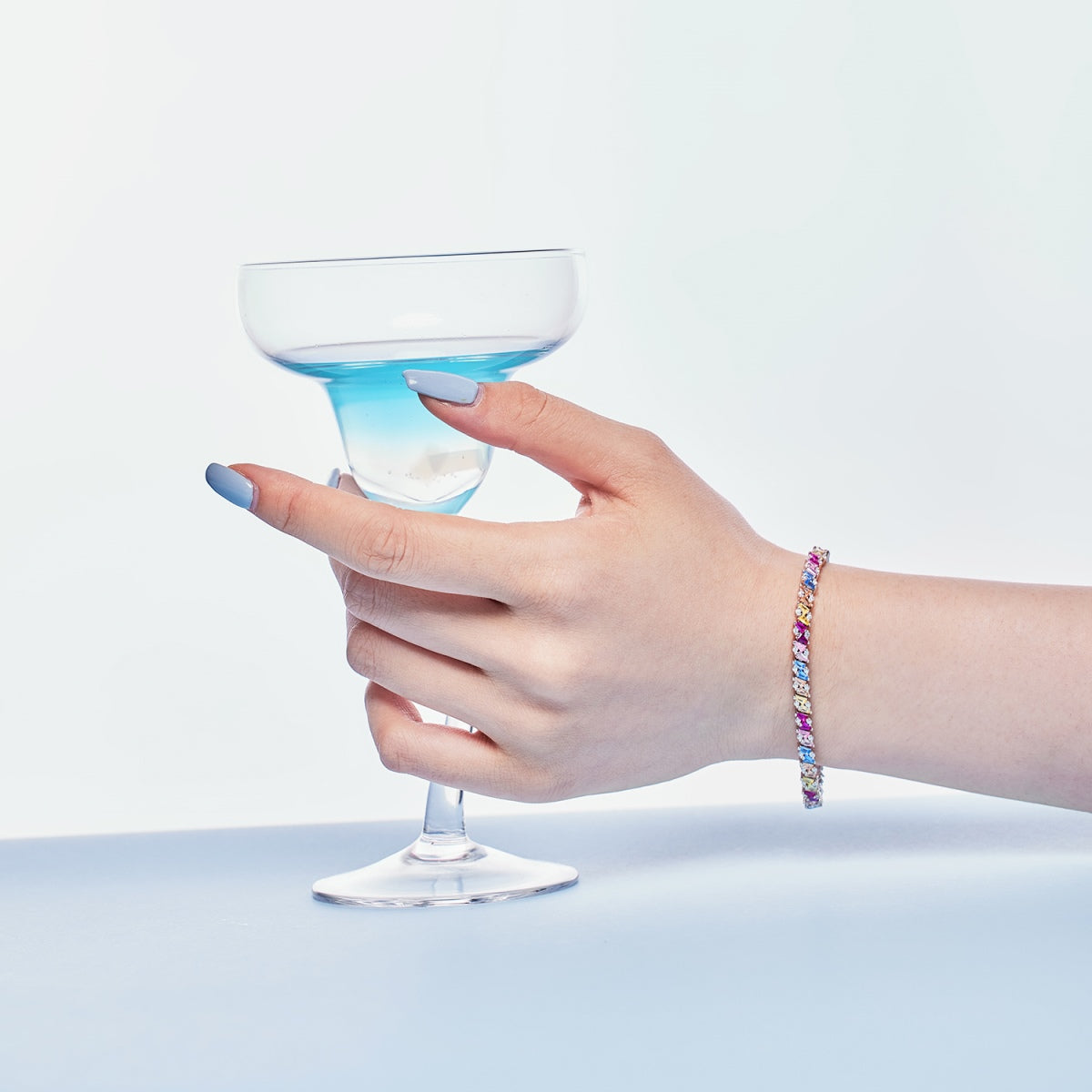 [Okajuri Jewelry]Ornate Sparkling Multi Cut Party Bracelet