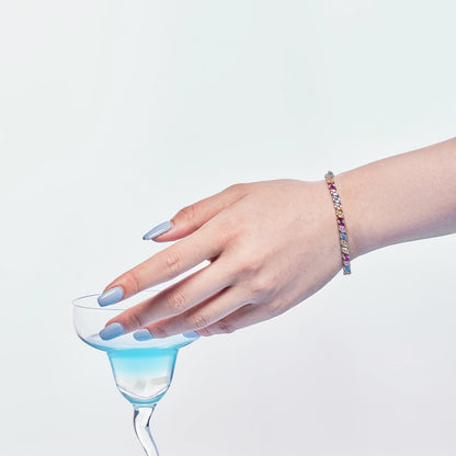 [Okajuri Jewelry]Ornate Sparkling Multi Cut Party Bracelet