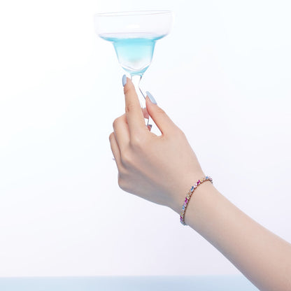 [Okajuri Jewelry]Ornate Sparkling Multi Cut Party Bracelet