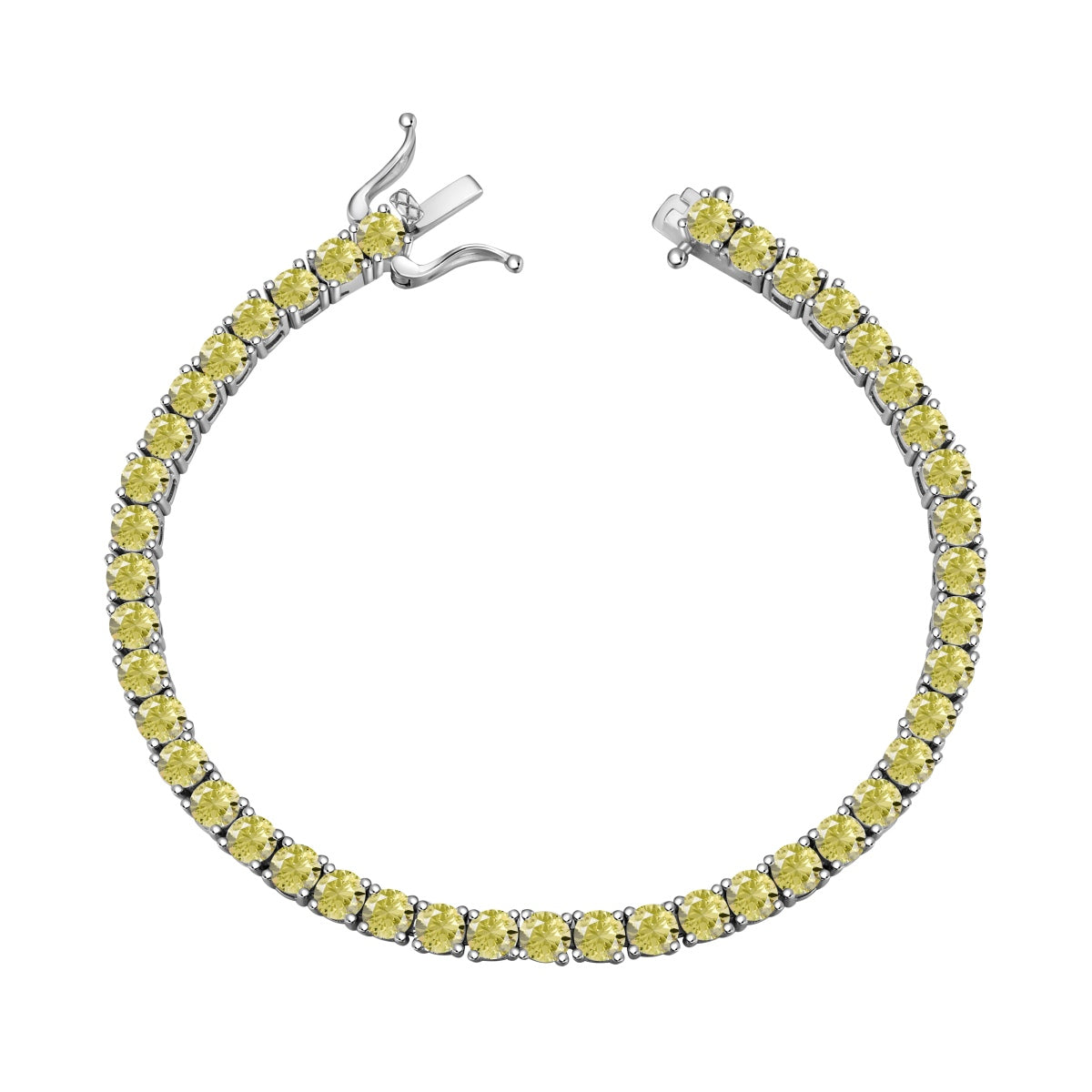 [Okajuri Jewelry]Ornate Dazzling Round Cut Tennis Bracelet