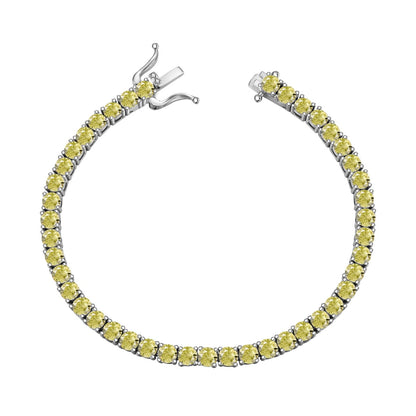 [Okajuri Jewelry]Ornate Dazzling Round Cut Tennis Bracelet