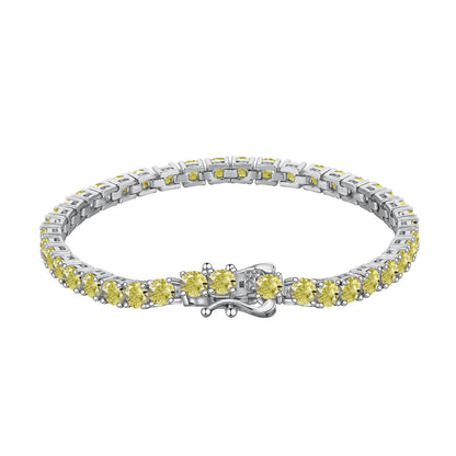 [Okajuri Jewelry]Ornate Dazzling Round Cut Tennis Bracelet