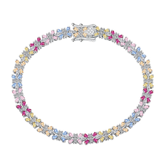 [Okajuri Jewelry]Radiant Colorful Emerald Cut Party Bracelet
