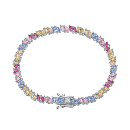 [Okajuri Jewelry]Ornate Sparkling Multi Cut Party Bracelet