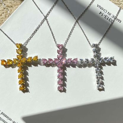 [Okajuri Jewelry]Radiant Cross Shape Necklace