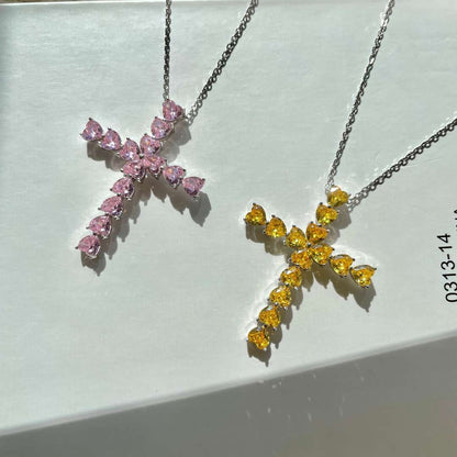 [Okajuri Jewelry]Radiant Cross Shape Necklace
