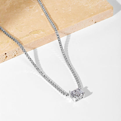 [Okajuri Jewelry]4.0 Carat Elegant Radiant Cut Necklace