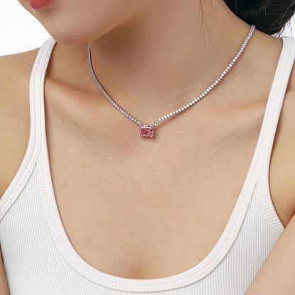 [Okajuri Jewelry]4.0 Carat Elegant Radiant Cut Necklace