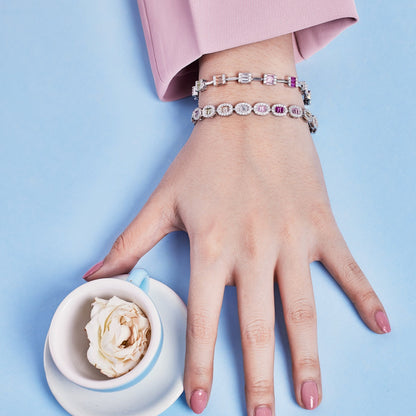 [Okajuri Jewelry]Dainty Charming Emerald Cut Daily Bracelet