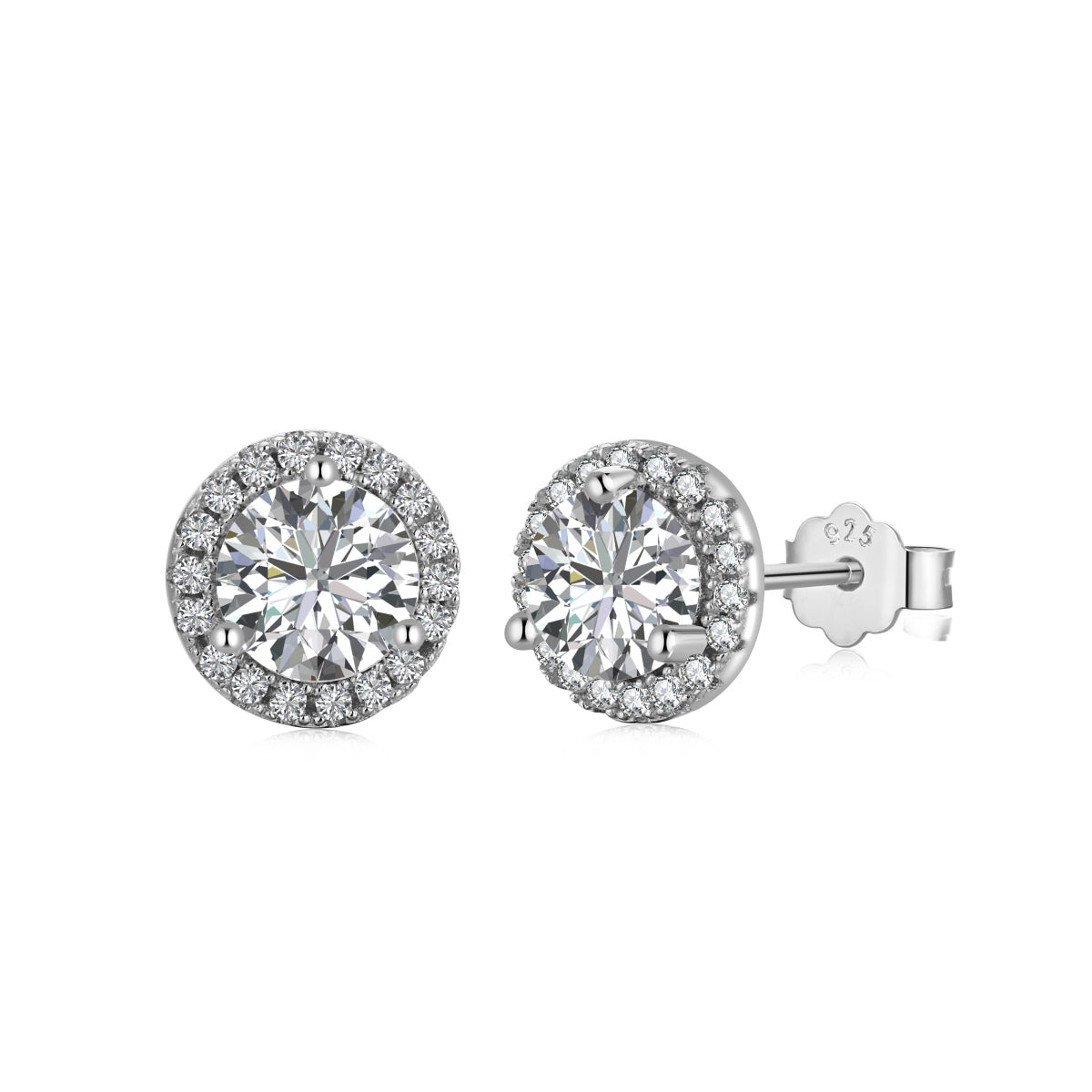 [Okajuri Jewelry]Classic Princess Round Shape Earrings