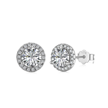 [Okajuri Jewelry]Classic Princess Round Shape Earrings