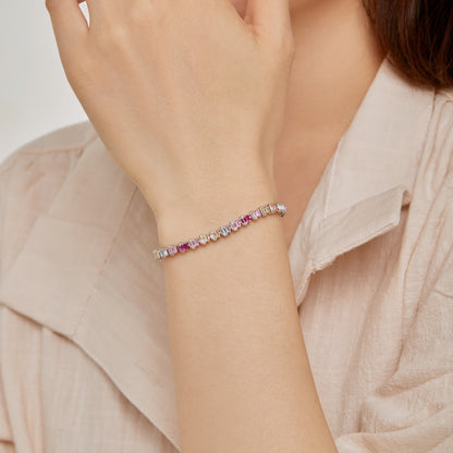 [Okajuri Jewelry]Delicate Colorful Emerald Cut Party Bracelet