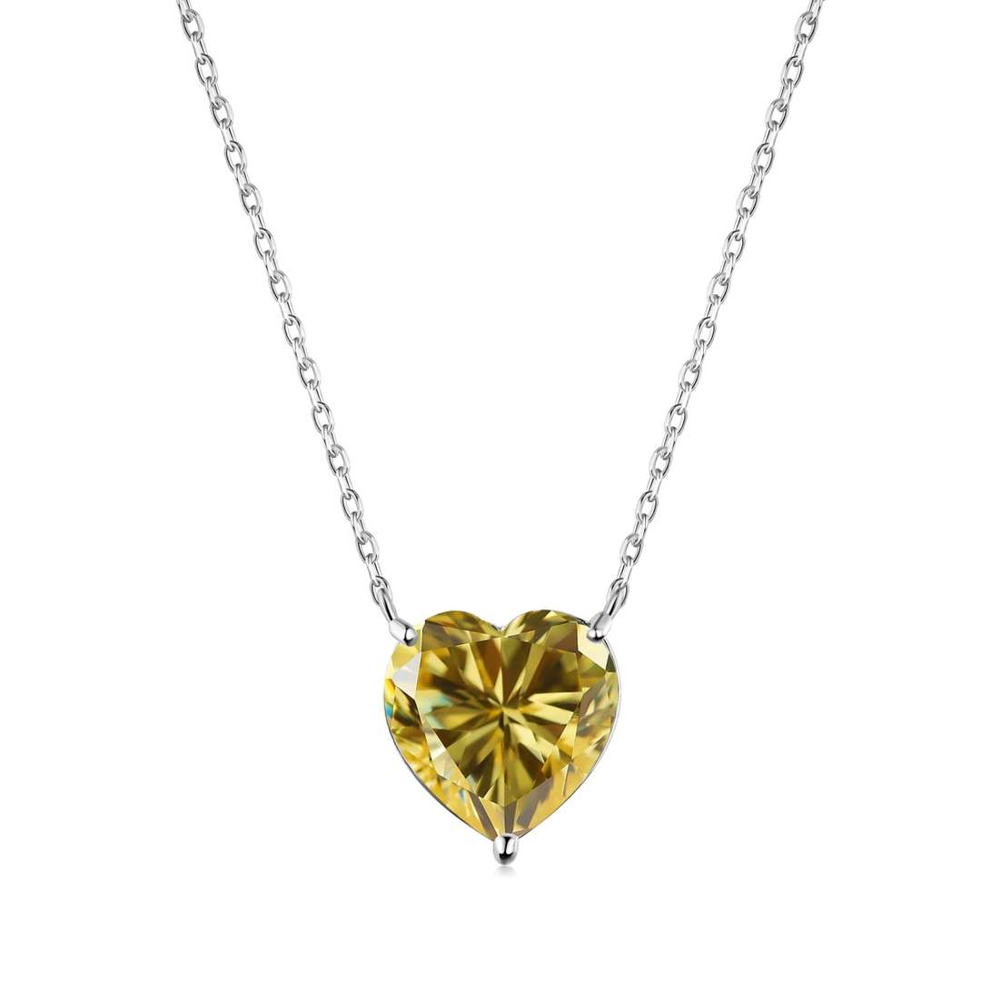 [Okajuri Jewelry]6.0 carat Radiant Heart Shape Necklace