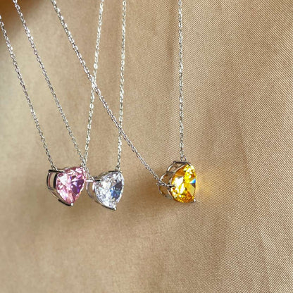 [Okajuri Jewelry]6.0 carat Radiant Heart Shape Necklace