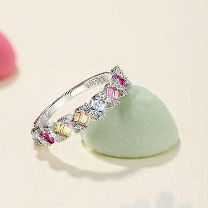 [Okajuri Jewelry]Delicate Vibrant Emerald Cut Daily Ring