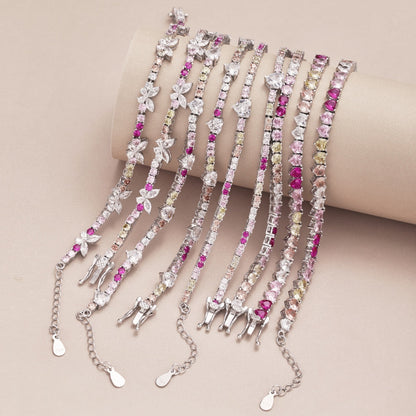 [Okajuri Jewelry]Delicate Colorful Emerald Cut Party Bracelet