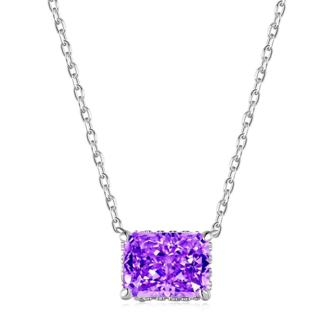 [Okajuri Jewelry]Luxurious Square Shape Colorful Necalack