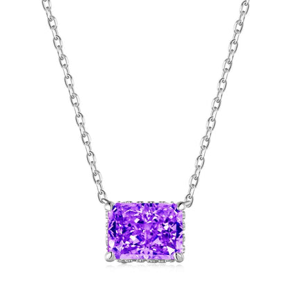 [Okajuri Jewelry]Luxurious Square Shape Colorful Necalack