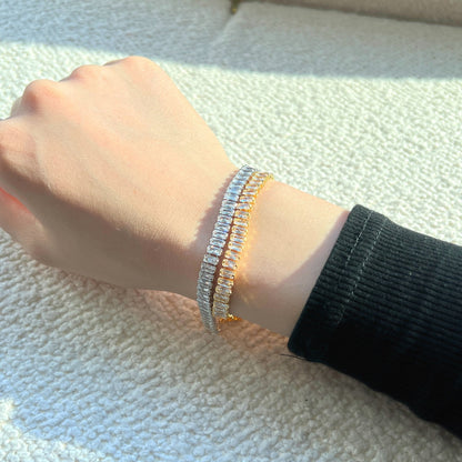[Okajuri Jewelry]Exquisite Emerald Cut Daily Bracelet