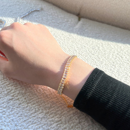 [Okajuri Jewelry]Exquisite Emerald Cut Daily Bracelet