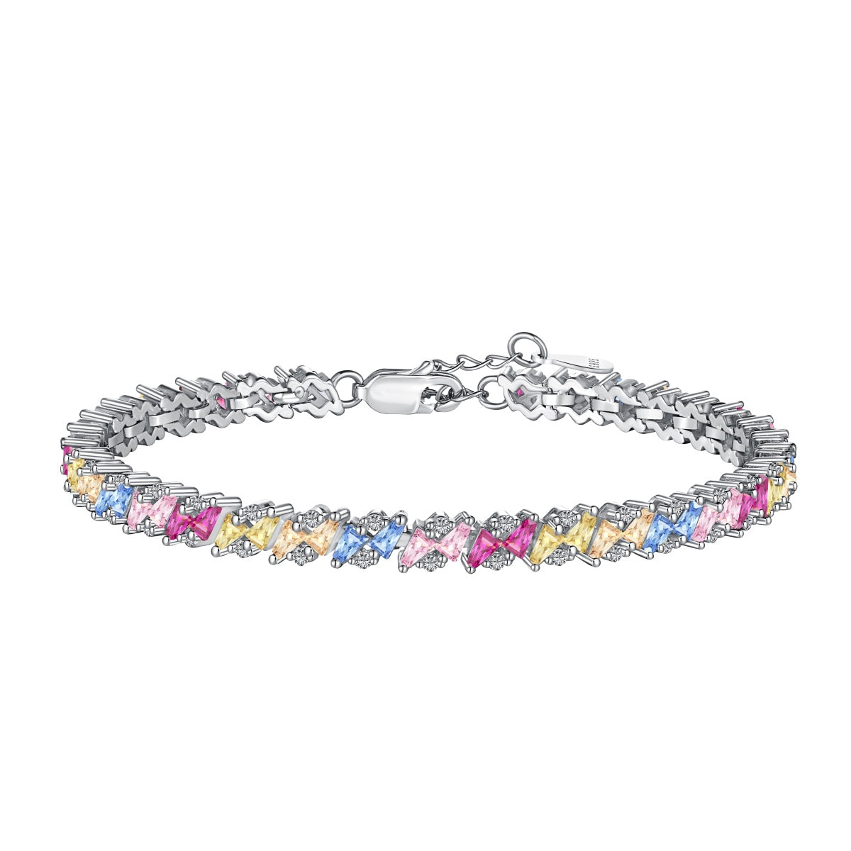 [Okajuri Jewelry]Ornate Sparkling Multi Cut Party Bracelet