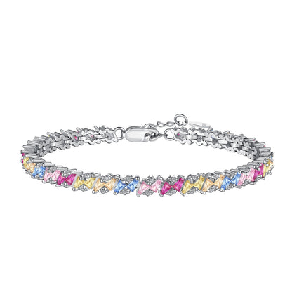 [Okajuri Jewelry]Ornate Sparkling Multi Cut Party Bracelet