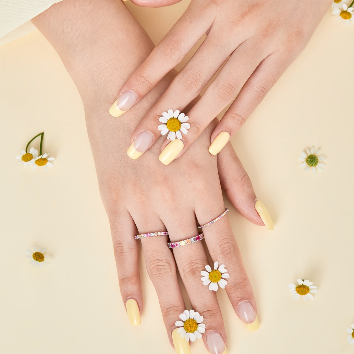 [Okajuri Jewelry]Dazzling Lustrous Round Cut Tennis Ring