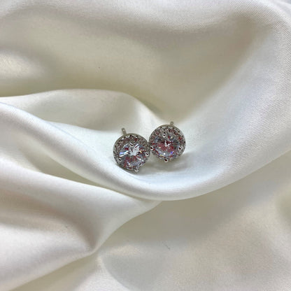[Okajuri Jewelry]Classic Princess Round Shape Earrings